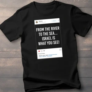 חולצה טריקו שחורה ISRAEL IS WHAT YOU SEE